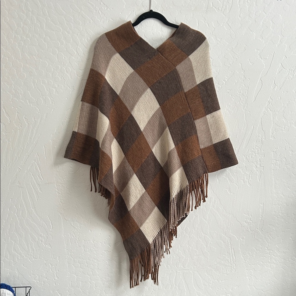 Plaid Poncho